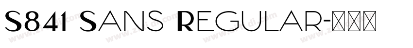 S841 Sans Regular字体转换